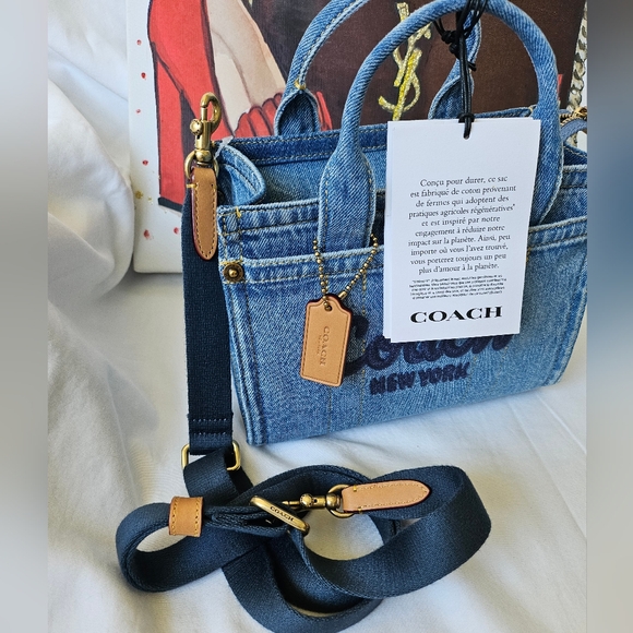 Coach Mini Cargo 20 Denim Tote Bag. NWT - Picture 7 of 14